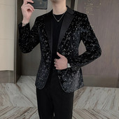 2022 Design cu paiete Bărbați Blazere Cantareț DJ Costum pentru scenă Jachetă Nuntă Afaceri Rochie Ocazională Jachetă 2021 Blazer Masculino Veste Homme