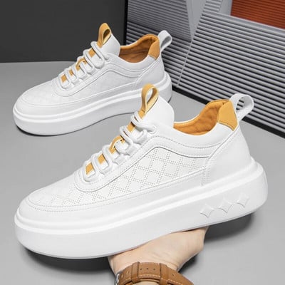 Pánske ležérne topánky Módne pánske protišmykové outdoorové športové topánky Priedušné bežecké tenisky Platforma biele topánky pre mužov