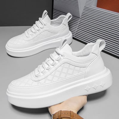 Pánske ležérne topánky Módne pánske protišmykové outdoorové športové topánky Priedušné bežecké tenisky Platforma biele topánky pre mužov