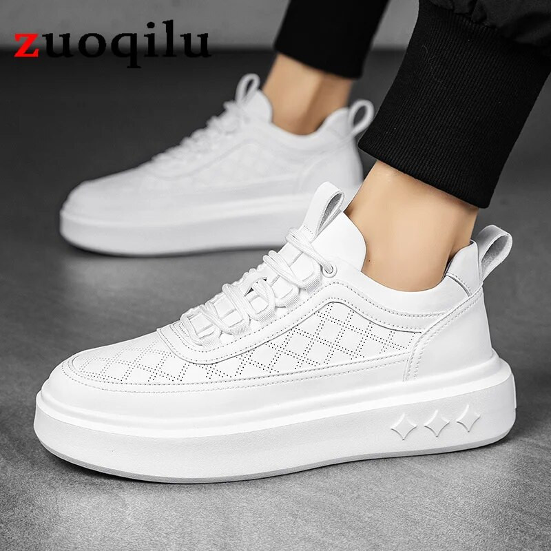 Pánske ležérne topánky Módne pánske protišmykové outdoorové športové topánky Priedušné bežecké tenisky Platforma biele topánky pre mužov