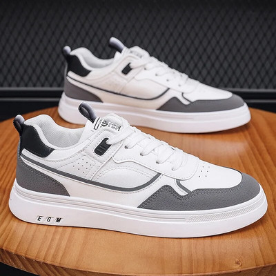 Pantofi casual pentru bărbați, piele PU de calitate, respirabil, confortabil, încălțăminte pentru exterior, primăvară, toamnă, Tenis Masculino, Zapatillas Hombre