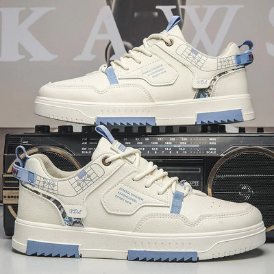 Pantofi casual pentru bărbați, piele PU de calitate, respirabil, confortabil, încălțăminte pentru exterior, primăvară, toamnă, Tenis Masculino, Zapatillas Hombre