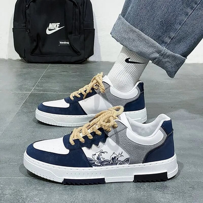 Pantofi casual pentru bărbați, piele PU de calitate, respirabil, confortabil, încălțăminte pentru exterior, primăvară, toamnă, Tenis Masculino, Zapatillas Hombre
