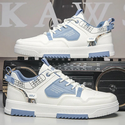Pantofi casual pentru bărbați, piele PU de calitate, respirabil, confortabil, încălțăminte pentru exterior, primăvară, toamnă, Tenis Masculino, Zapatillas Hombre