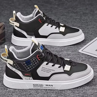 Pantofi casual pentru bărbați, piele PU de calitate, respirabil, confortabil, încălțăminte pentru exterior, primăvară, toamnă, Tenis Masculino, Zapatillas Hombre
