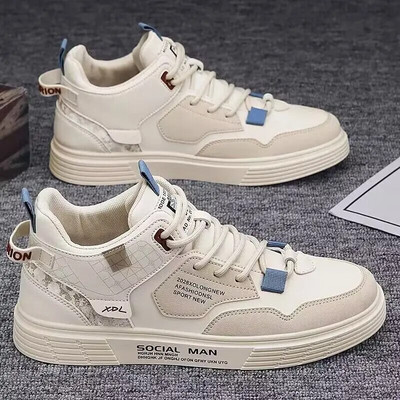 Pantofi casual pentru bărbați, piele PU de calitate, respirabil, confortabil, încălțăminte pentru exterior, primăvară, toamnă, Tenis Masculino, Zapatillas Hombre