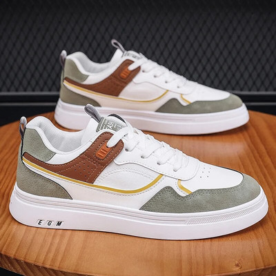 Pantofi casual pentru bărbați, piele PU de calitate, respirabil, confortabil, încălțăminte pentru exterior, primăvară, toamnă, Tenis Masculino, Zapatillas Hombre