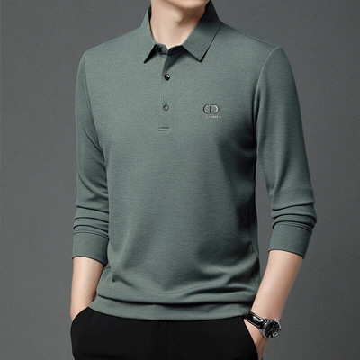 Vyriški nauji vienspalviai universalūs POLO marškinėlių apatiniai paklotai ilgomis rankovėmis