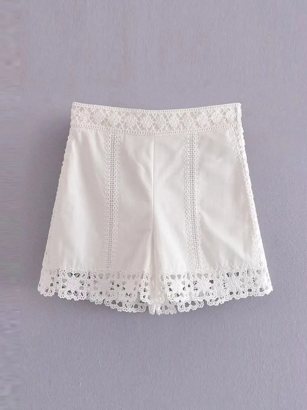 Kumsvag 2023 Letné dámske sladké obleky 2-dielne súpravy Biele čipkované košele Topy a šortky Dámska móda Street Dvojdielne oblečenie