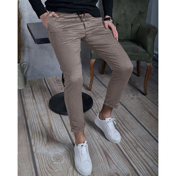 Мъжки панталони Улично облекло Ежедневни панталони Модни прилепнали спортни панталони в класически стил Бизнес работни еластични панталони тип молив