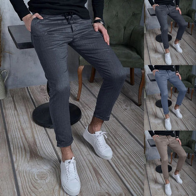 Vyriškos kelnės Gatvės apranga Laisvalaikio kelnės Madingos Slim Fit Klasikinio stiliaus sportinės kelnės Verslo Darbinės Stretch Pieštuko Kelnės