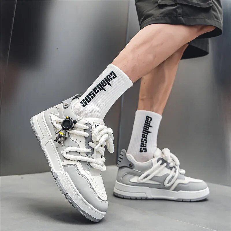 Pantofi de skateboarding pentru bărbați, pantofi retro pentru bărbați, cu platformă, pantofi vulcanizați confortabili, respirabili, pantofi casual cu fund gros