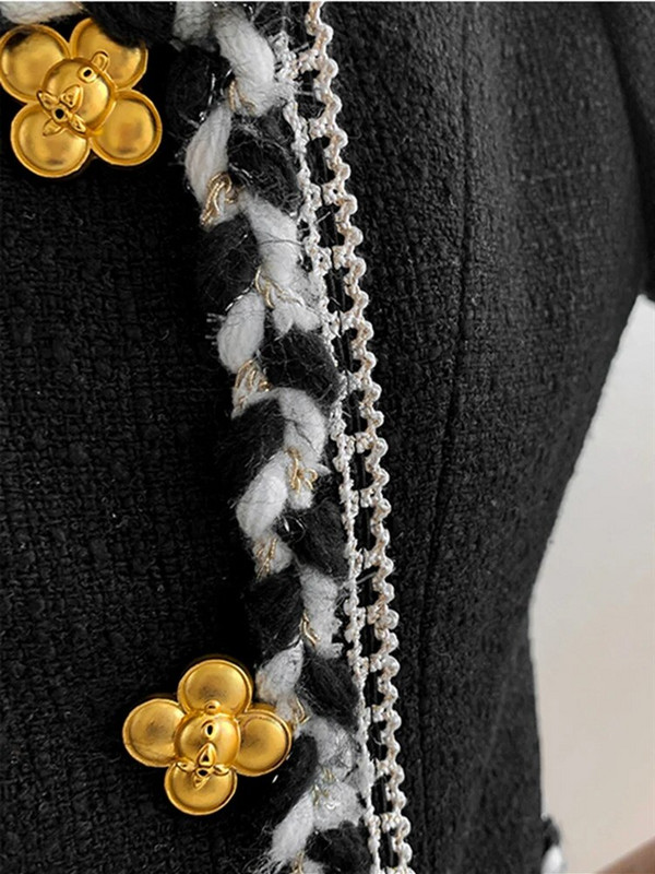 Dámske outfity, kórejský elegantný vintage tvídový dvojdielny set, krátky rukáv, tvídový skrátený top, šortky, módne dvojdielne nohavicové obleky