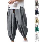 Pantaloni largi ocazional de modă Pantaloni elastici pentru bărbați Culoare picioare Pantaloni uni pentru bărbați Cadou șosete Pantaloni de antrenament pentru bărbați