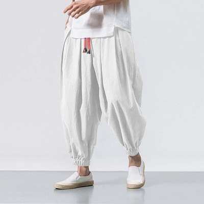 Pantaloni largi ocazional de modă Pantaloni elastici pentru bărbați Culoare picioare Pantaloni uni pentru bărbați Cadou șosete Pantaloni de antrenament pentru bărbați
