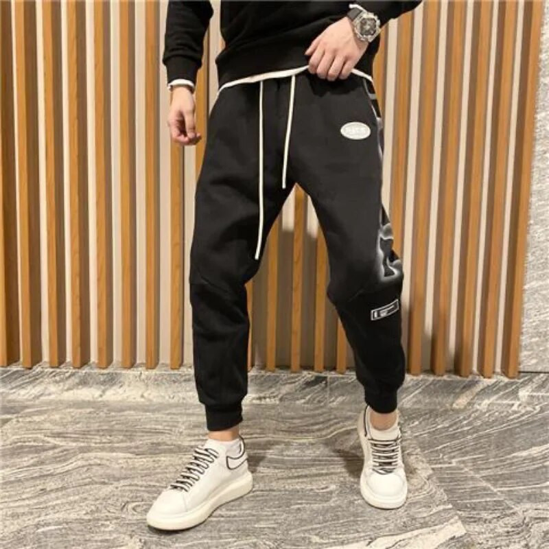 Pantaloni de trening Harem pentru bărbați, cu livrare gratuită, pantaloni sport elastici, gotici, Y2k, stil coreean, pantaloni de trening pentru bărbați, eleganti, de vară, XL