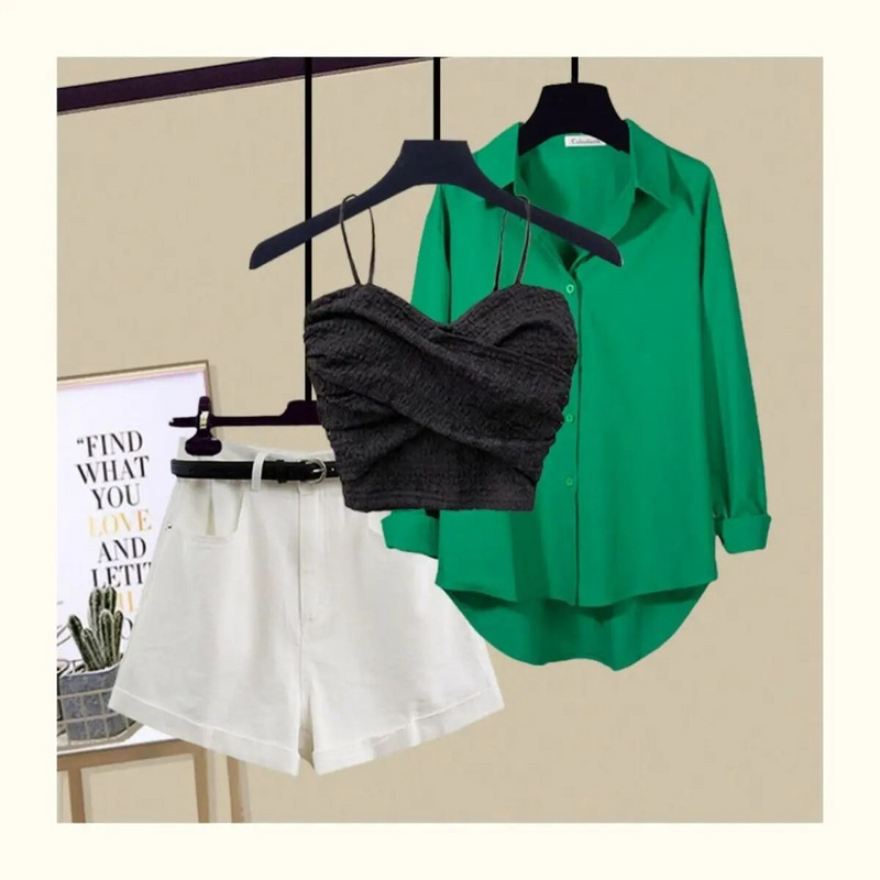 Sexy čipkovaná podprsenka s ramienkami, voľná blúzka, ležérne šortky, trojdielne elegantné dámske nohavice, letné pouličné outfity, tepláková súprava