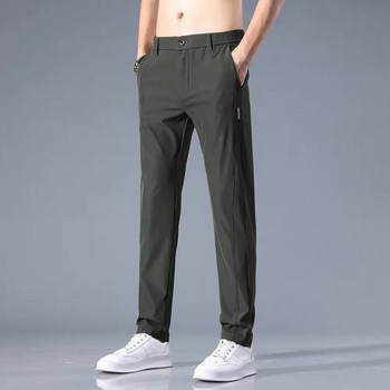 Голф панталони Мъжки летни ледени копринени високоеластични ултратънки ежедневни панталони Бързосъхнещи спортни панталони за бягане