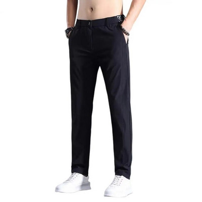 Pantaloni de golf pentru bărbați de vară, mătase de gheață, pantaloni casual ultra-subțiri, cu uscare rapidă, pentru alergare, îmbrăcăminte de golf, pantaloni de trening