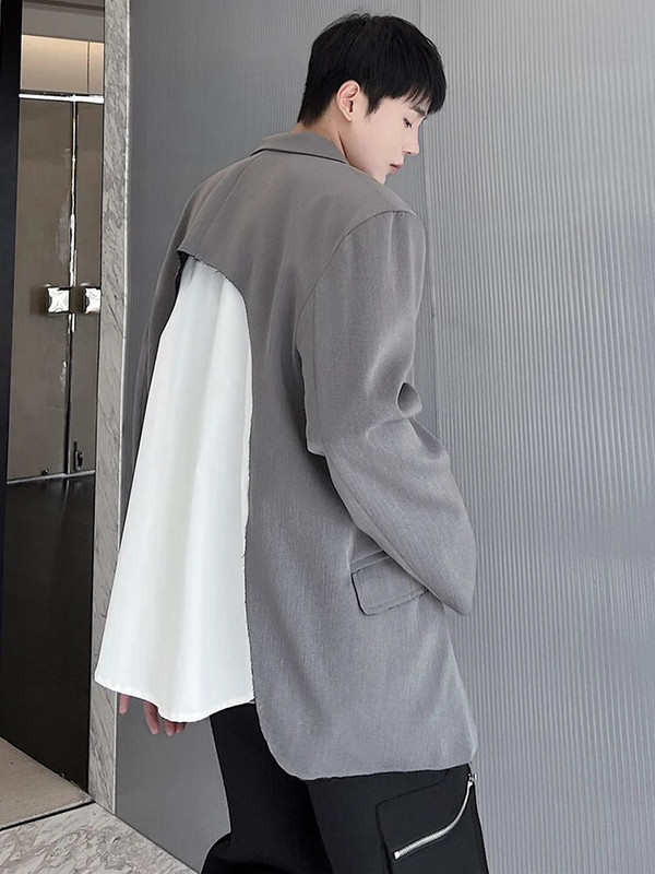 LUZHEN 2024, design de nișă la modă, fără spate, elegantă, elegantă, de stradă, largi, haină pentru bărbați, pentru umeri, jachetă ocazională Fca3d7