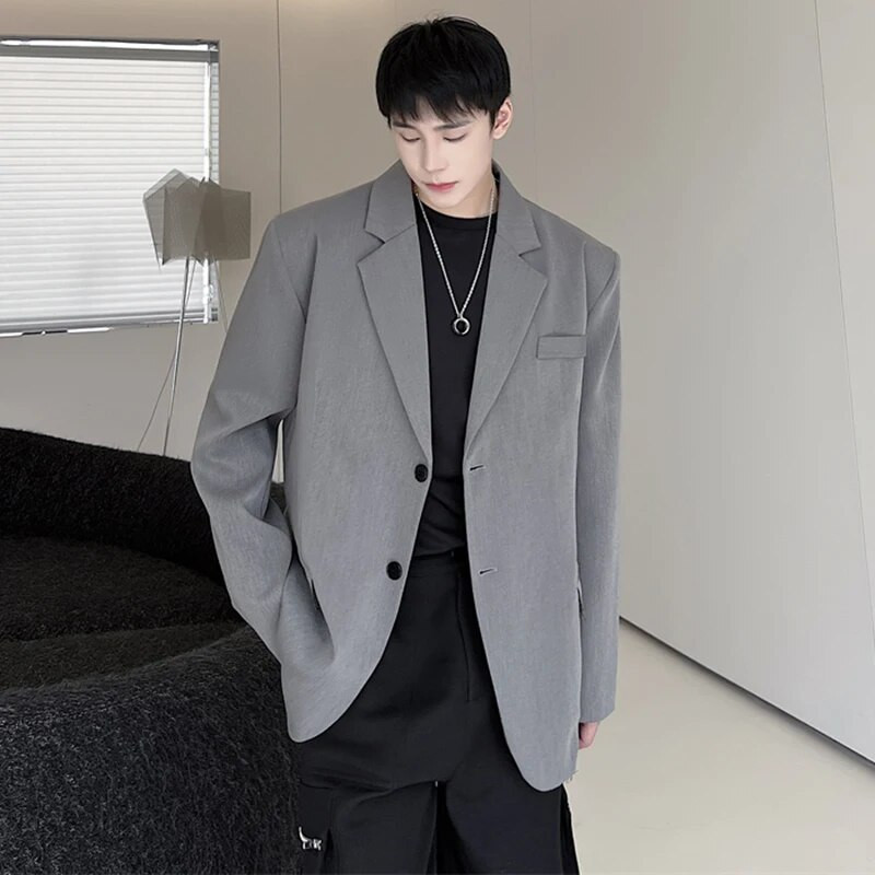 LUZHEN 2024, design de nișă la modă, fără spate, elegantă, elegantă, de stradă, largi, haină pentru bărbați, pentru umeri, jachetă ocazională Fca3d7