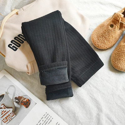 Îmbrăcăminte pentru copii Îngroșați pantaloni caldi de cașmir pentru fete toamnă iarnă coreeană pentru copii plus pantaloni de catifea pentru fete legging