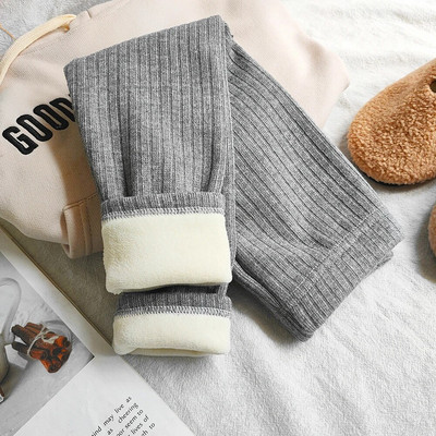 Îmbrăcăminte pentru copii Îngroșați pantaloni caldi de cașmir pentru fete toamnă iarnă coreeană pentru copii plus pantaloni de catifea pentru fete legging