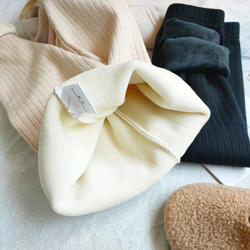 Îmbrăcăminte pentru copii Îngroșați pantaloni caldi de cașmir pentru fete toamnă iarnă coreeană pentru copii plus pantaloni de catifea pentru fete legging