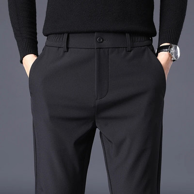 Pantaloni casual de vară pentru bărbați, subțiri, elastici, cu talie elastică, Jogger coreean clasic, albastru, negru, gri, pantaloni de marcă pentru bărbați