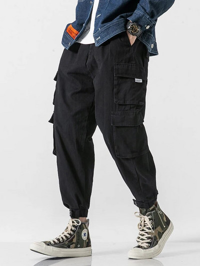 Pánske tepláky, voľné, ležérne, športové, po členky, módne, s kapucňou, basketbalové, 2023