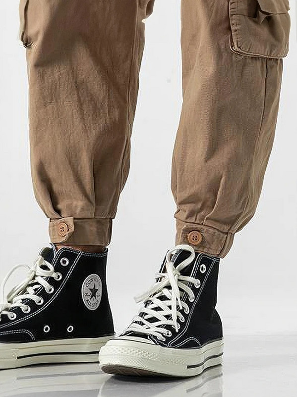 Pánske tepláky, voľné, ležérne, športové, po členky, módne, s kapucňou, basketbalové, 2023