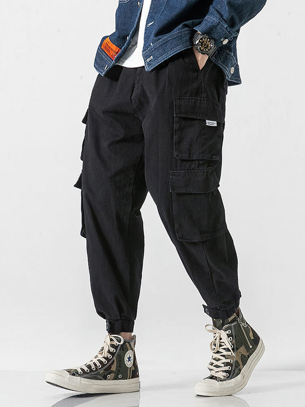 Pánske tepláky, voľné, ležérne, športové, po členky, módne, s kapucňou, basketbalové, 2023