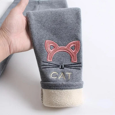 Copii Fete Leggings de iarnă 2023 Copii Plus Pantaloni caldi din catifea Pantaloni groși din lână de miel Pantaloni creion de culoare uni pentru bebeluși