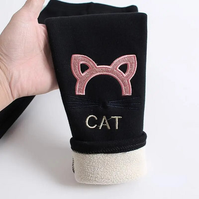 Copii Fete Leggings de iarnă 2023 Copii Plus Pantaloni caldi din catifea Pantaloni groși din lână de miel Pantaloni creion de culoare uni pentru bebeluși