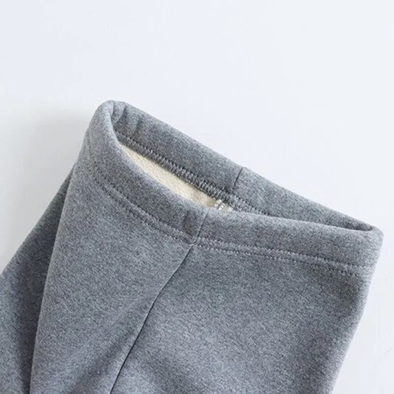 Copii Fete Leggings de iarnă 2023 Copii Plus Pantaloni caldi din catifea Pantaloni groși din lână de miel Pantaloni creion de culoare uni pentru bebeluși