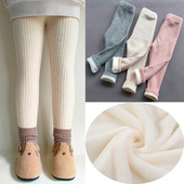 Клинове за момичета Нови есенни зимни кашмирени топли панталони Детски ежедневни еластични тесни панталони Удебелени панталони от полар