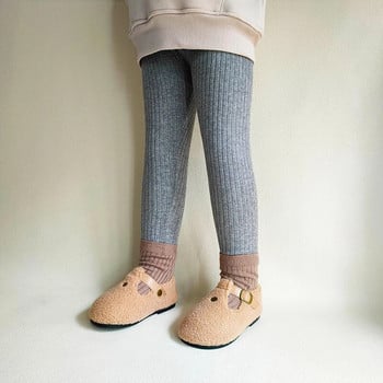 Клинове за момичета Нови есенни зимни кашмирени топли панталони Детски ежедневни еластични тесни панталони Удебелени панталони от полар