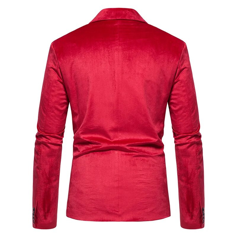 Blazer de catifea verde pentru bărbați Jachetă de costum din catifea cu rever crestat Jachete smoking cu doi nasturi pentru bărbați, nuntă, bal, petrecere, cină, costum masculin