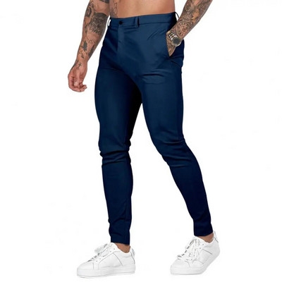 Pantaloni noi pentru bărbați, skinny stretch, pantaloni tip creion, slim Fit, ocazional pentru bărbați, pantaloni de afaceri, talie mijlocie, 2XL Мужские брюки