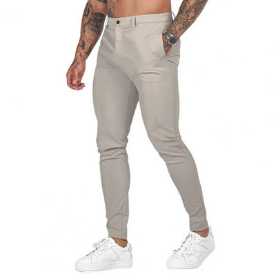 Pantaloni noi pentru bărbați, skinny stretch, pantaloni tip creion, slim Fit, ocazional pentru bărbați, pantaloni de afaceri, talie mijlocie, 2XL Мужские брюки