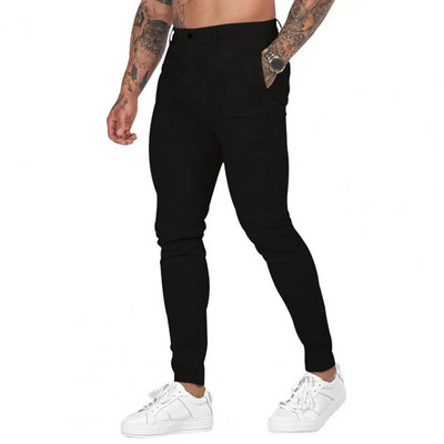 Pantaloni noi pentru bărbați, skinny stretch, pantaloni tip creion, slim Fit, ocazional pentru bărbați, pantaloni de afaceri, talie mijlocie, 2XL Мужские брюки