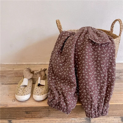 Nové detské plyšové nohavice pre dievčatá, ležérne kvetinové nohavice pre chlapcov, hrubé teplé nohavice pre deti, oblečenie pre bábätká, jeseň/zima 2023