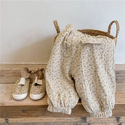 Nové detské plyšové nohavice pre dievčatá, ležérne kvetinové nohavice pre chlapcov, hrubé teplé nohavice pre deti, oblečenie pre bábätká, jeseň/zima 2023