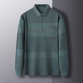 Pavasario ir rudens vyriški megztiniai su juostele, kontrastingi kišeniniai marškinėliai su apatiniu kampu, laisvalaikio angliško stiliaus oficialios viršutinės dalies