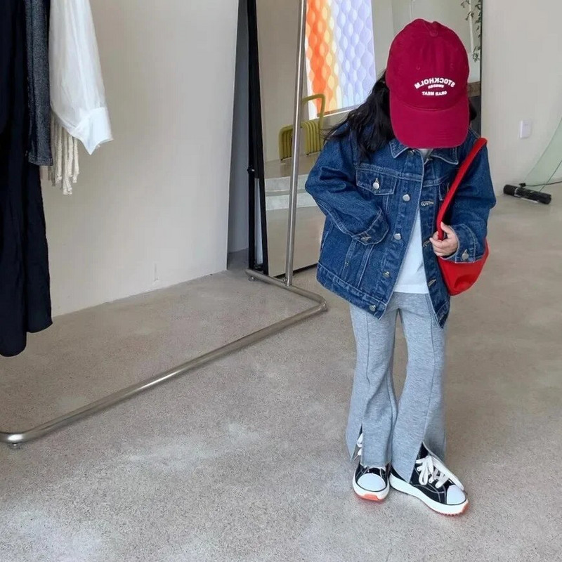 2-8T Toddler Copil Bebeluș Fete Haine Toamna Sugar Fete Pantaloni Eleganti Split Fashion Flares Pantaloni Noi copii Pantaloni