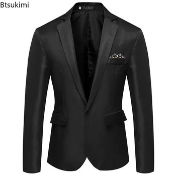 Ανδρικό επίσημο τζάκετ γραφείου 2024 Κοστούμια μονόχρωμο νυφικό κοστούμι σακάκι ανδρικό oversized casual blazer Hombre
