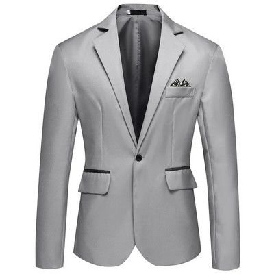 2024 Blazer formal pentru bărbați de birou, costume de jachetă, solidă, rochie de mireasă, costum, jachetă, pentru bărbați, blazer casual supradimensionat