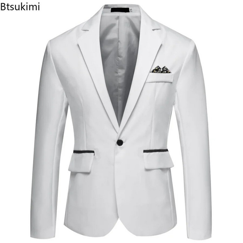 2024 m. vyriškas oficialus biuro švarkas, kostiumas solidžiai madinga vestuvinė suknelė, kostiumas, švarkas, vyriškas negabaritinis, laisvalaikio švarkas Hombre