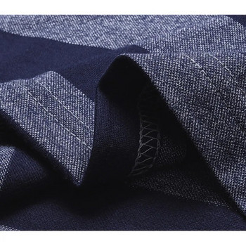 Ανοιξιάτικο και φθινόπωρο ανδρικό πουλόβερ πόλο με ρυθμιζόμενο κουμπί αντίθεσης Μακρυμάνικο μπλουζάκι Polo Bottom Fashion Casual επίσημα μπλουζάκια