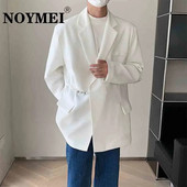 Pánske elegantné sako s kovovou prackou, voľné ramenné vypchávky, univerzálne, jar 2024, nové, trendy, WA3780